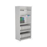 Jemini Wdn Bookcase 800X450X1800 Wht
