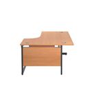 Jemini Rdl Rh Desk 1600X1200 Bch/Blk