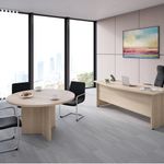 Avior Bow Front Exec Desk Dk/Walnut