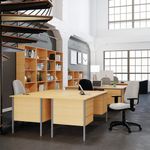 Modara Desk 2Drw Fxd Ped 1500Mm Oak