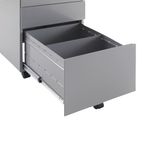 First 3 Drw Under Desk Silver