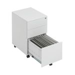 First 3 Drw Under Desk White