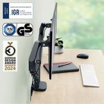 Leitz Ergo Dual Monitor Arm Dgrey