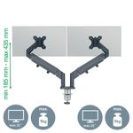 Leitz Ergo Dual Monitor Arm Dgrey