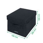 Leitz Fabric Box W/Lid Twnpk Sml Gry