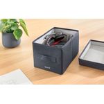 Leitz Fabric Box W/Lid Twnpk Sml Gry