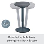 Leitz Ergo Active Stand Stool Dk Gry