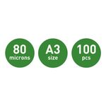 Leitz Ilam Lam Pouch A3 160Mic Pk100