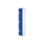 Express Std Locker 3 Door Grey/Blue