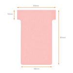 Nobo T-Card Size 2 Pink Pk100