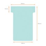 Nobo T-Card Size 2 Light Blue Pk100