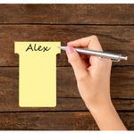 Nobo T-Card Size 3 Yellow Pk100