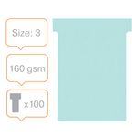 Nobo T-Card Size 3 Light Blue Pk100