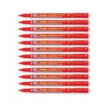 Perm Marker Super Fine Red Pk12