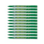 Perm Marker Super Fine Green Pk12