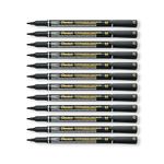 Perm Marker Fine Black Pk12