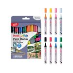 Pentel Paint Mrkr Med Bull Ast Pk8