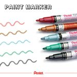 Pentel Paint Mrkr Fine Bull Ast Pk6