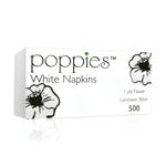Poppies Napkins 1-Ply White Pk500