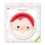 Paper Plates Christmas Santa Pk8