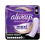 Always Discreet Pads Maxi Night Pk6