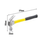 Fibreglass Shaft Claw Hammer 8Oz Pk6