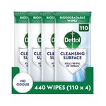 Dettol Surface Wipes X110 Pk4
