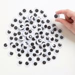 Stick On Jumbo Wiggly Eyes Blk Pk100