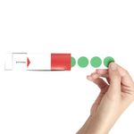 Blick Disp S/A Label 19Mm Grn Pk1280