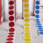 Blick Disp S/A Label 19Mm Red Pk1280