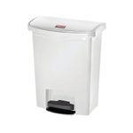 Rubbermaid Slimjim Pedal Bin 30L Wht