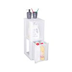Slim 2Drw Storage Tower 11.5L Clr
