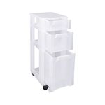Slim 3Drw Storage Tower Clear