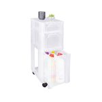 Slim 3Drw Storage Tower Clear