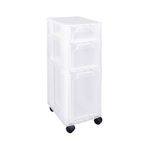 Slim 3Drw Storage Tower Clear
