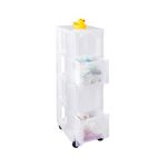 Slim 4Drw Storage Tower 6L Clear
