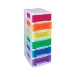 Slim 6Drw Storage Tower 3.5L Clr/Ast