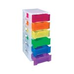 Slim 6Drw Storage Tower 3.5L Clr/Ast