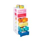 Slim 6Drw Storage Tower 3.5L Clr/Ast