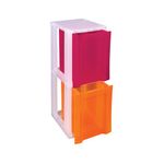 Slim 2Drw Stor Tower 11.5L Clr/Ast