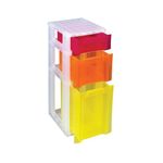 Slim 3Drw Storage Tower Clr/Ast
