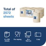 Tork 2-Ply M4 Reflex Wiping Ppr+ Pk6