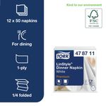 Tork Linstyle Dinner Napkin Wht Pk50