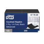 Tork Cocktail Napkins 2Ply Blk Pk200