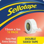 Sellotape Dbl Sided 15Mm Tape Pk12