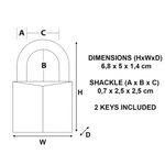 Master Lock 50Mm Brass Padlock 2Keys