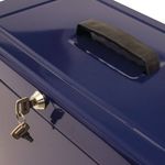 Cathedral Fscap Metal File Box Blue