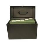 Cathedral Foolscap File Box Blk Hobk