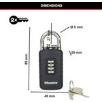 Master Lock Comb Padl + Override Key