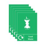 A5 Sign Food Waste Pack Of 5